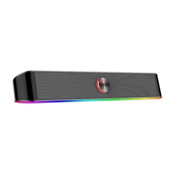 REDRAGON 2.0 Sound Bar ADIEMUS 2 x 3W RGB USB, Aux PC Gaming Speaker - Black